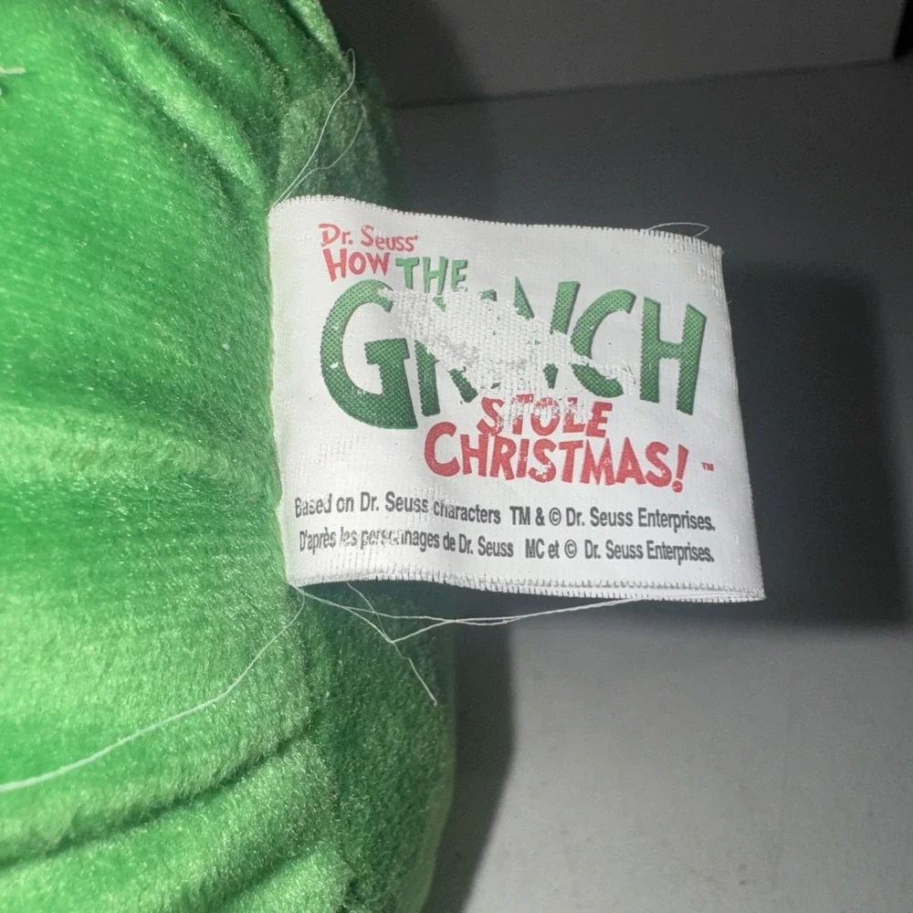 GRINCH Gift Sack Plush in Santa Suit 10in Beverly Hills Teddy Bear Dr Suess Y2K
